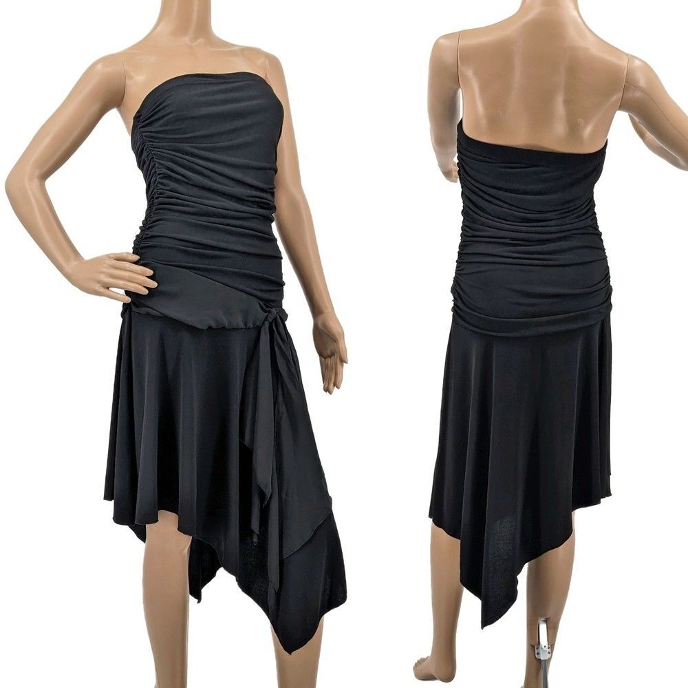 Vintage y2k Rue 21 Strapless Midi Dress Fairycore Trashy Siren Whimsygoth Size L